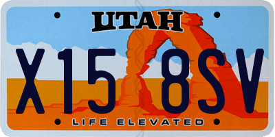 UT license plate X158SV