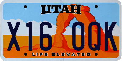 UT license plate X160QK
