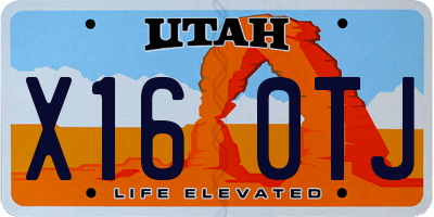 UT license plate X160TJ