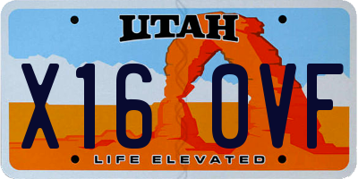 UT license plate X160VF