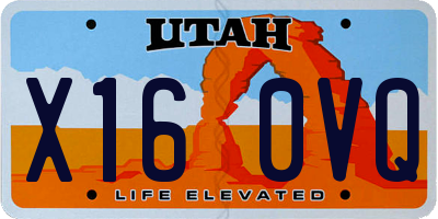 UT license plate X160VQ