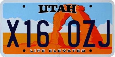 UT license plate X160ZJ