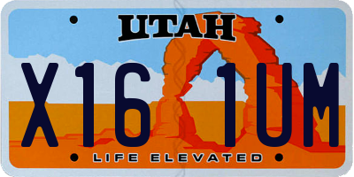 UT license plate X161UM