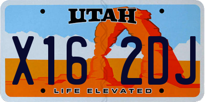UT license plate X162DJ