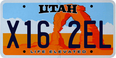 UT license plate X162EL