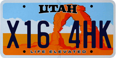 UT license plate X164HK