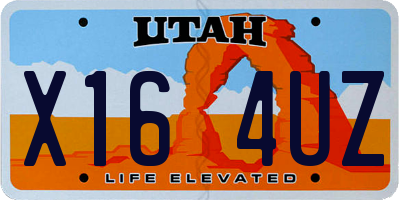 UT license plate X164UZ