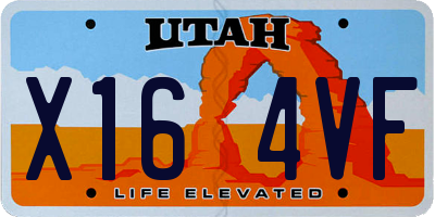 UT license plate X164VF