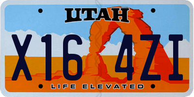 UT license plate X164ZI