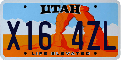 UT license plate X164ZL