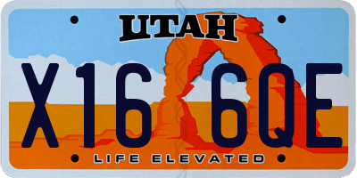 UT license plate X166QE