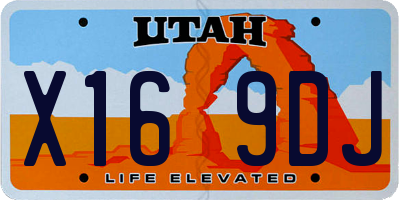 UT license plate X169DJ