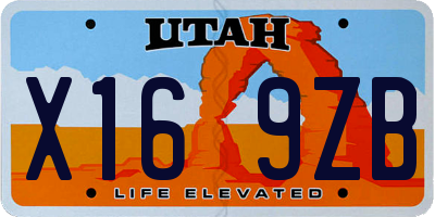 UT license plate X169ZB