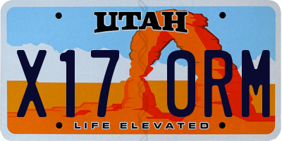 UT license plate X170RM