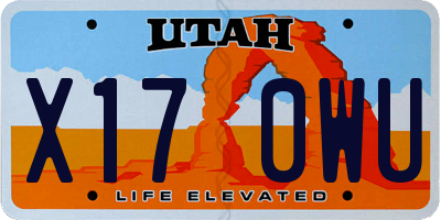 UT license plate X170WU