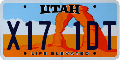 UT license plate X171DT