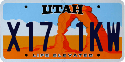 UT license plate X171KW