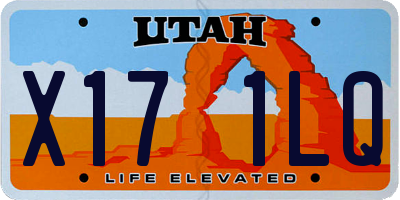 UT license plate X171LQ