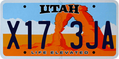UT license plate X173JA