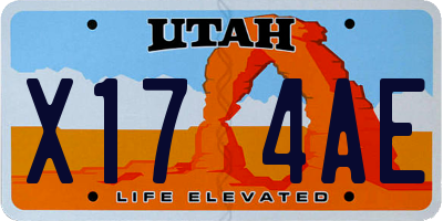 UT license plate X174AE