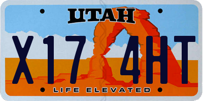 UT license plate X174HT