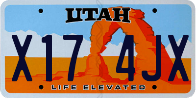 UT license plate X174JX