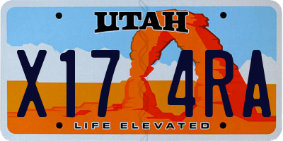 UT license plate X174RA