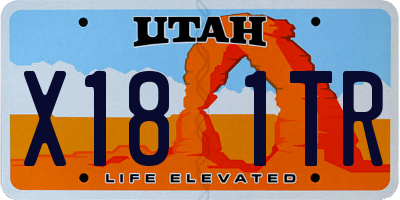 UT license plate X181TR