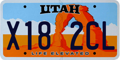 UT license plate X182CL