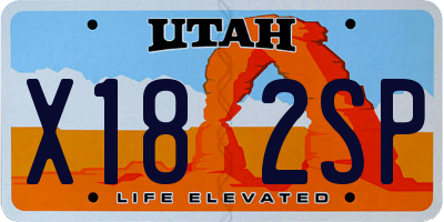 UT license plate X182SP