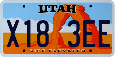 UT license plate X183EE