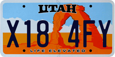 UT license plate X184FY