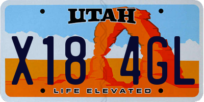 UT license plate X184GL