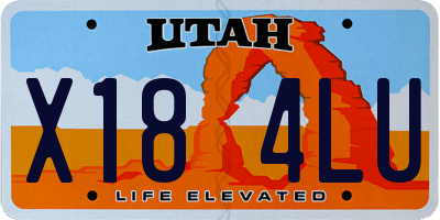 UT license plate X184LU