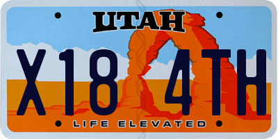 UT license plate X184TH