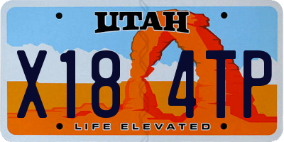UT license plate X184TP