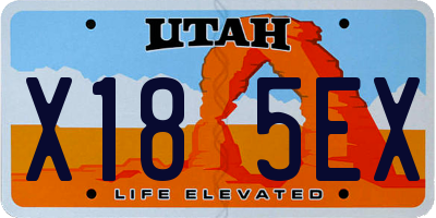 UT license plate X185EX