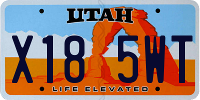 UT license plate X185WT