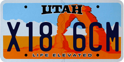 UT license plate X186CM