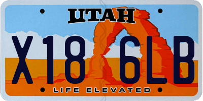 UT license plate X186LB