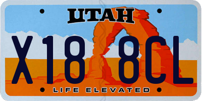 UT license plate X188CL