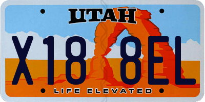 UT license plate X188EL
