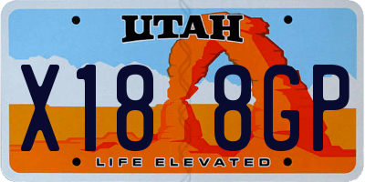 UT license plate X188GP
