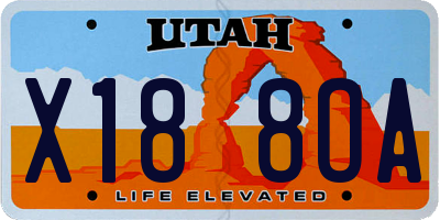 UT license plate X188OA