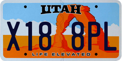UT license plate X188PL