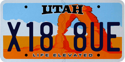 UT license plate X188UE