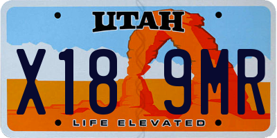 UT license plate X189MR