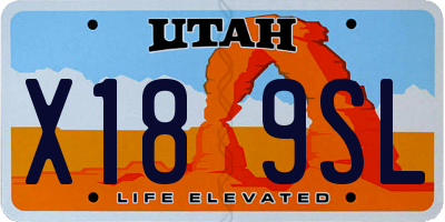 UT license plate X189SL