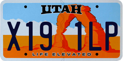 UT license plate X191LP