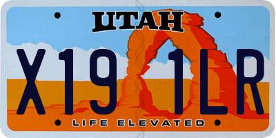 UT license plate X191LR